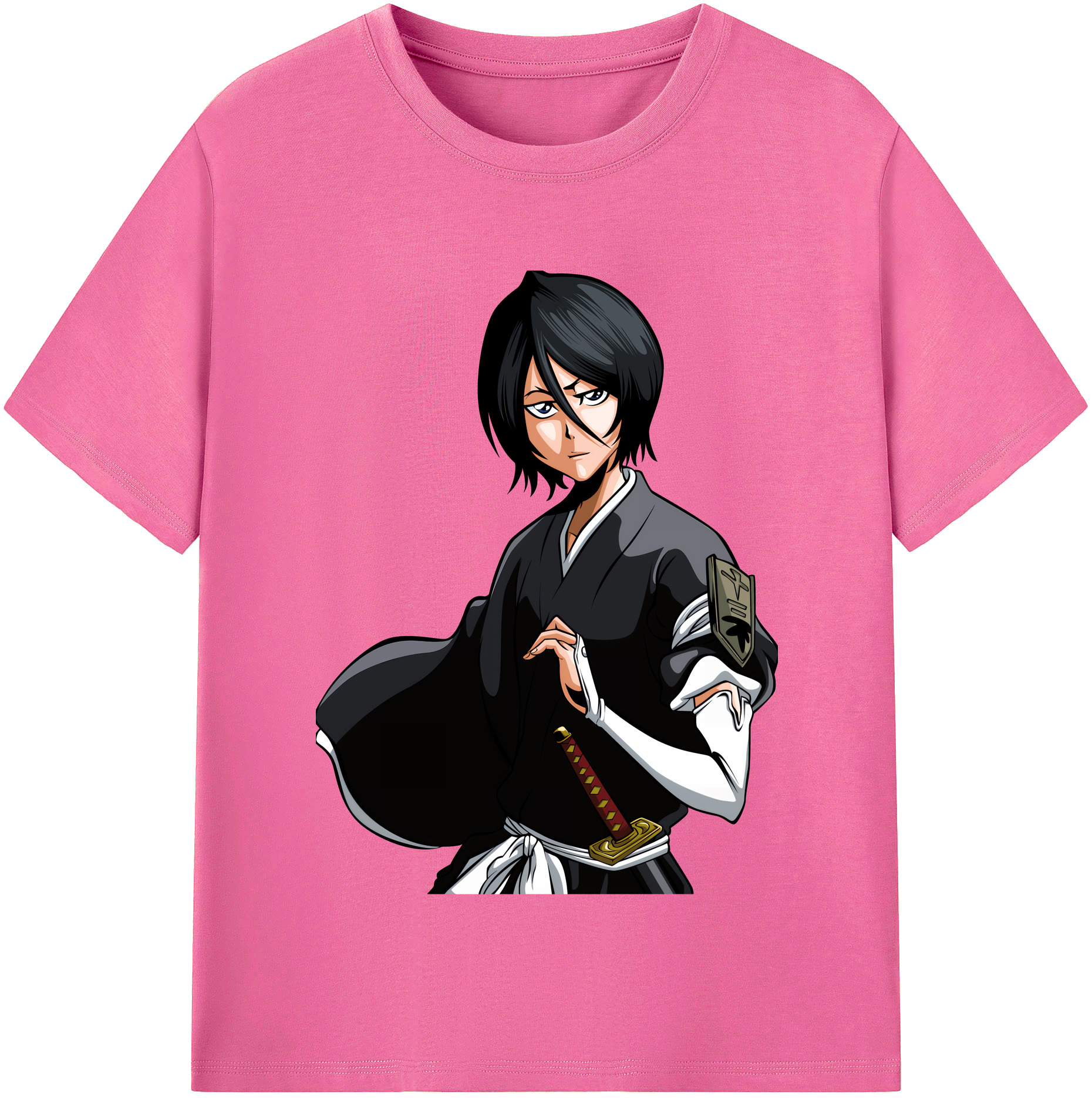 （画像用） ブリーチ 朽木ルキア BLEACH Kuchiki Rukia レディースカジュアルプリントTシャツ（綿100％）